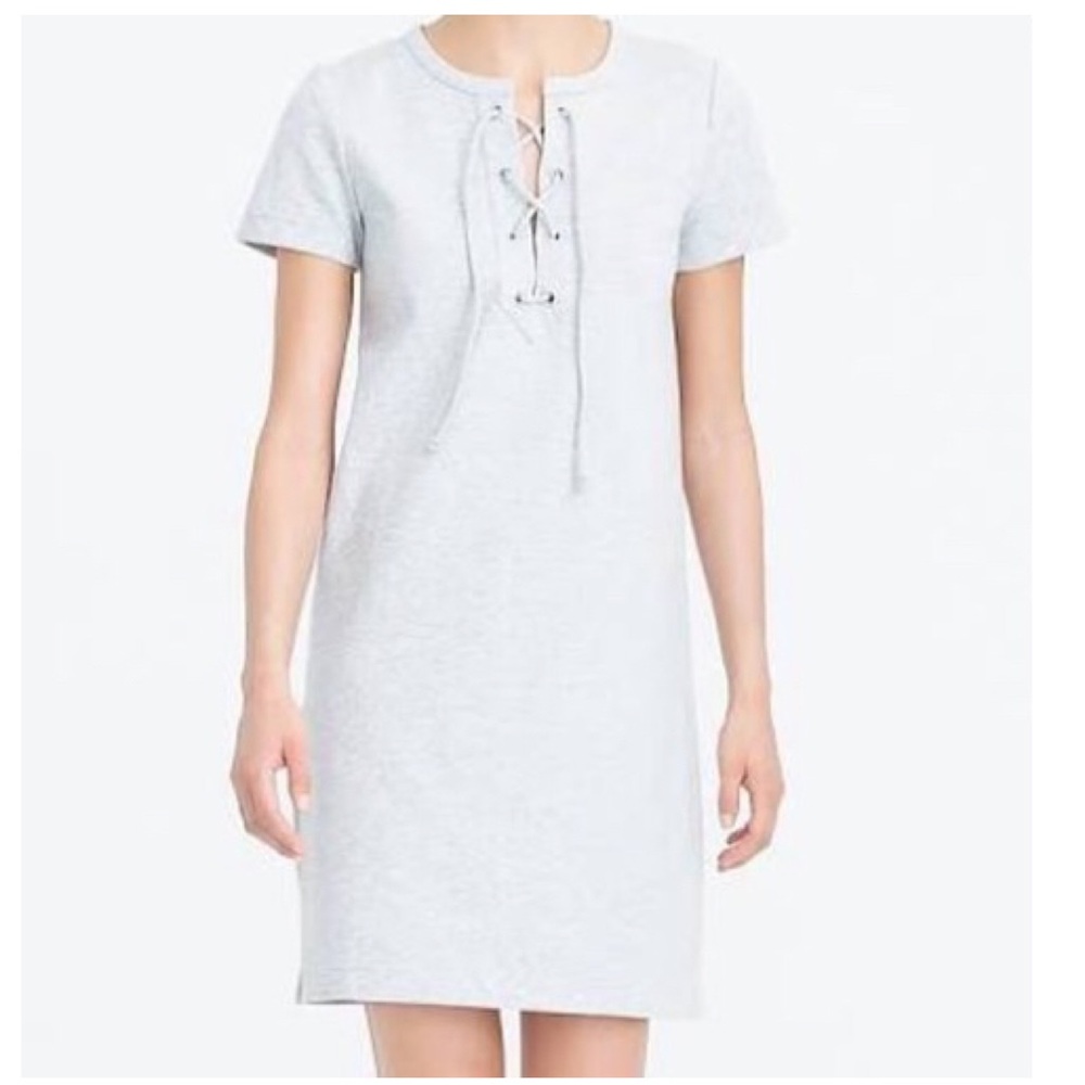 NWOT J Crew Knit Lace-Up Dress